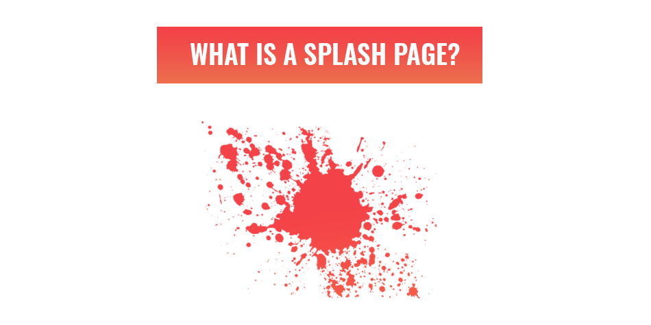 What is a splash page?