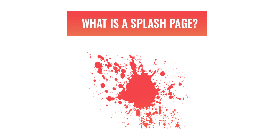 What is a splash page?